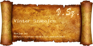 Vinter Szabolcs névjegykártya